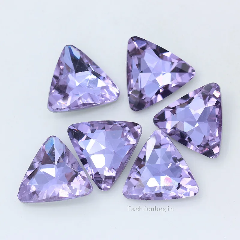 Все размеры Тригон с острым носком Необычные камни граненые хрустальные стразы