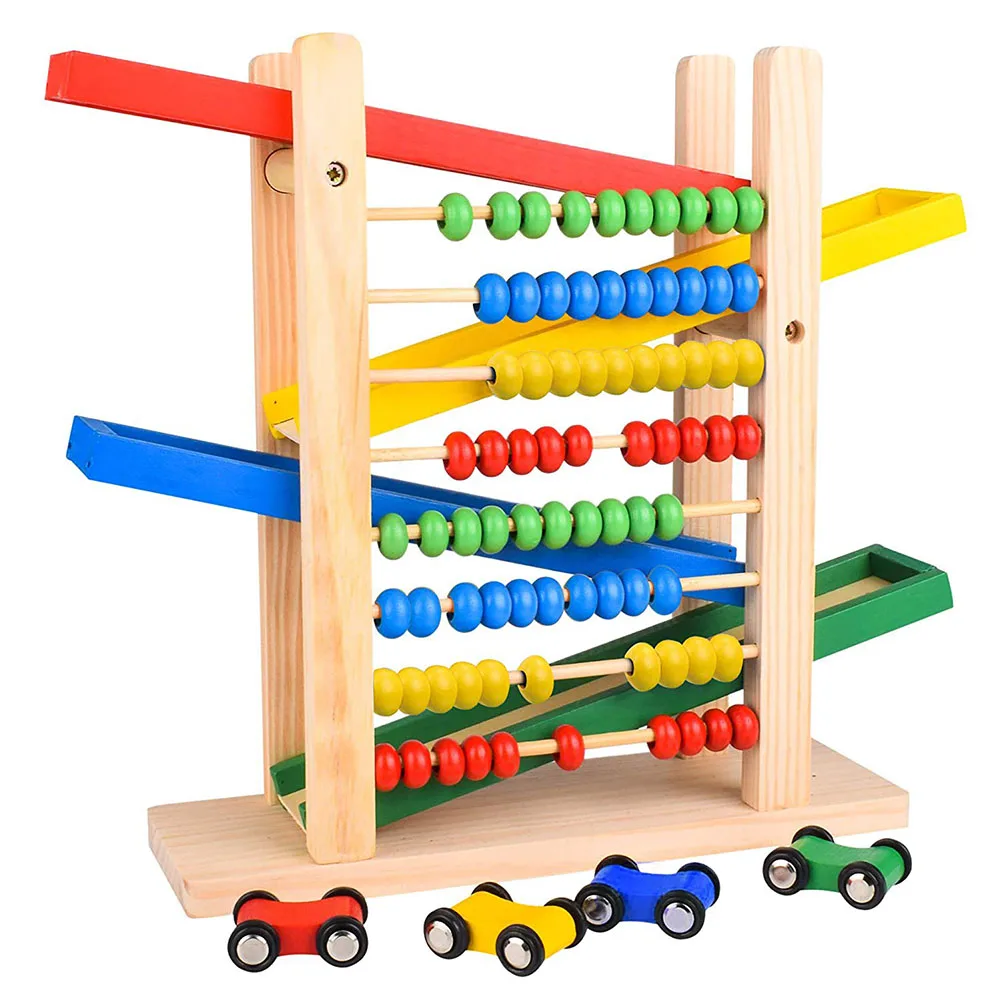 

1 комплект деревянных игрушечных планеров Abacus, 4 гоночных детских развивающих игрушки, подарки для детей