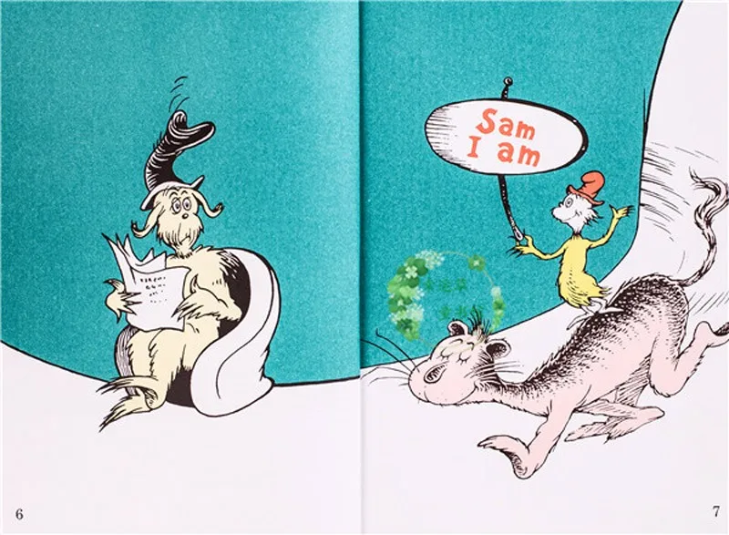 Детские развивающие игрушки Dr.Seuss с зелеными яйцами и ветчиной английские книги