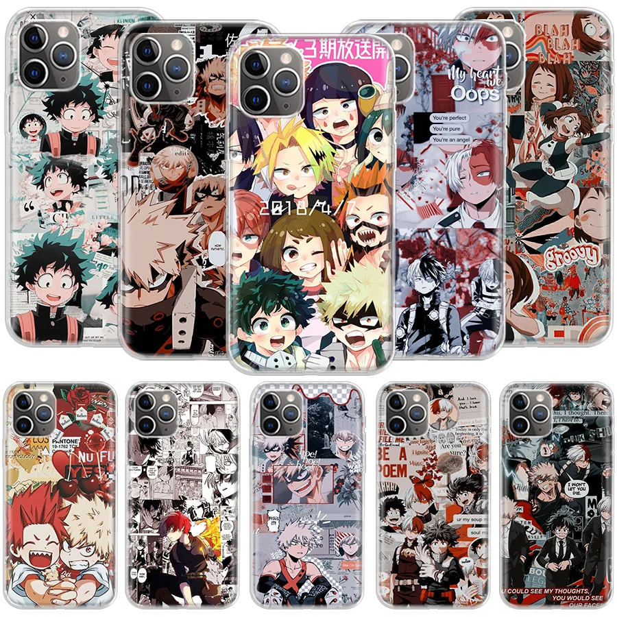 

My Hero Academia Manga Phone For Apple Iphone 14 12 13 Pro Max Mini 11 8 7 Plus 6 6S X XS XR Case 5 5S SE 2020 Shell Cover Patte