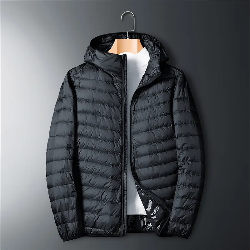 Men Thin New Down Jacket White Duck Down Ultralight Jackets 2021 Autumn And Winter Warm Coats Portable Outwear
