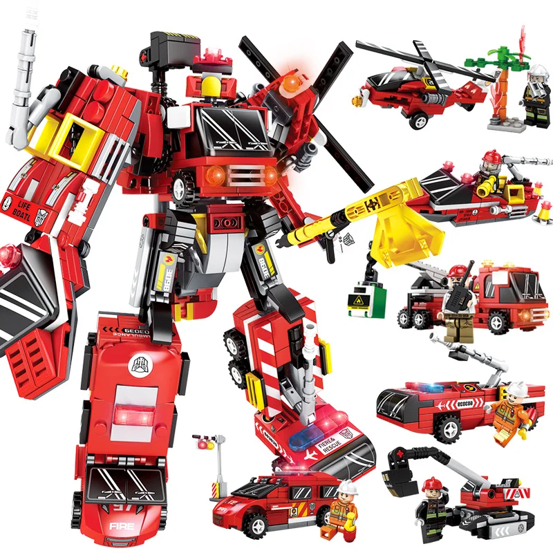 649 шт. помощи при пожаре образовательные строительные блоки игрушки для