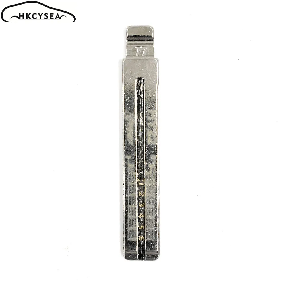 HKCYSEA NO. 77 Выгравированная линия Lishi 2 в 1 Пустая шкала режа зубьев Uncut Key Blade # HY22 Для