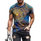 Мужская футболка с коротким рукавом, дышащая уличная одежда с круглым вырезом, удобная повседневная футболка в стиле панк, летняя футболка с 3D-принтом