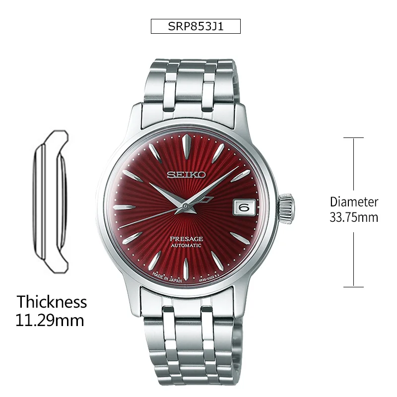 SRP853J1 SEIKO часы для женщин PRESSAGE Коктейльная серия повседневные модные водонепроницаемые женские наручные часы автоматические механические часы - Цвет: SRP853J1