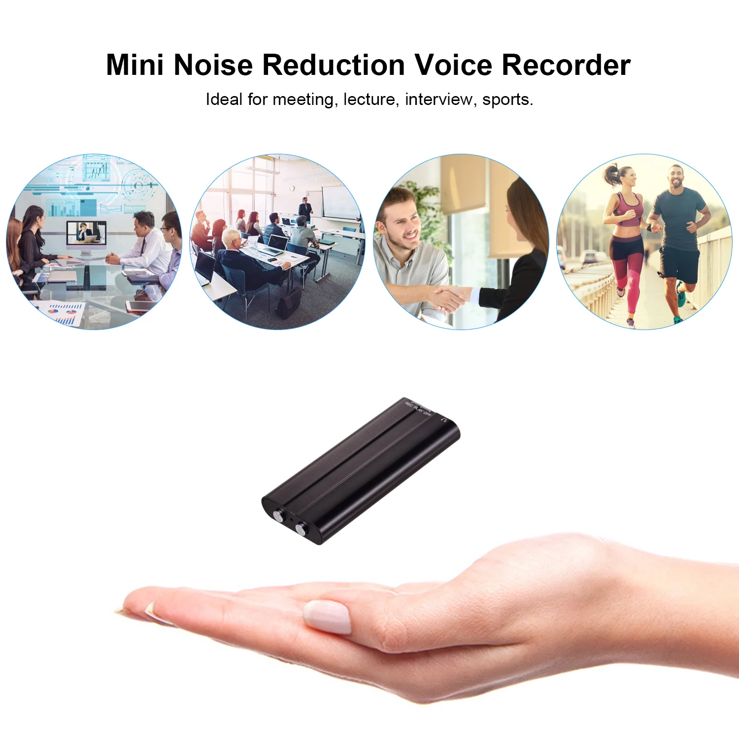 Миниатюрный цифровой диктофон музыкальный mp3 плеер с активацией голоса и одной