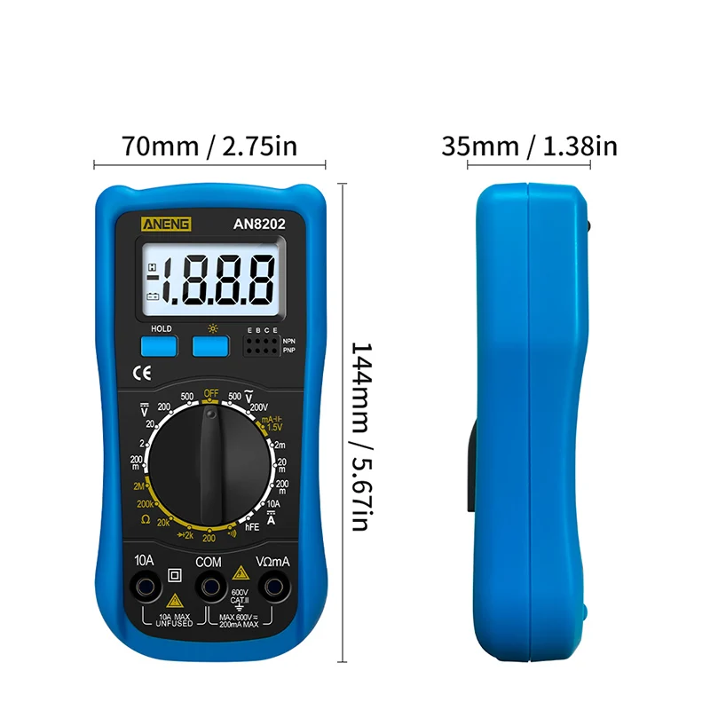 

Handheld Digital Multimeter Tester, Portable Ac/dc Ammeter, Voltmeter, Household Line Detection Tool, Voltage Tester, Multimeter