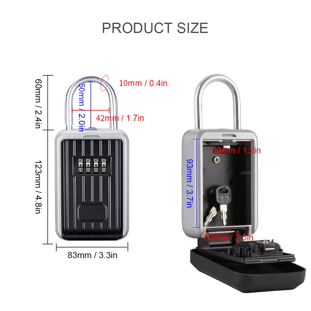 Чехол для хранения ключей с защитой от пыли 4 цифры | Безопасность и защита