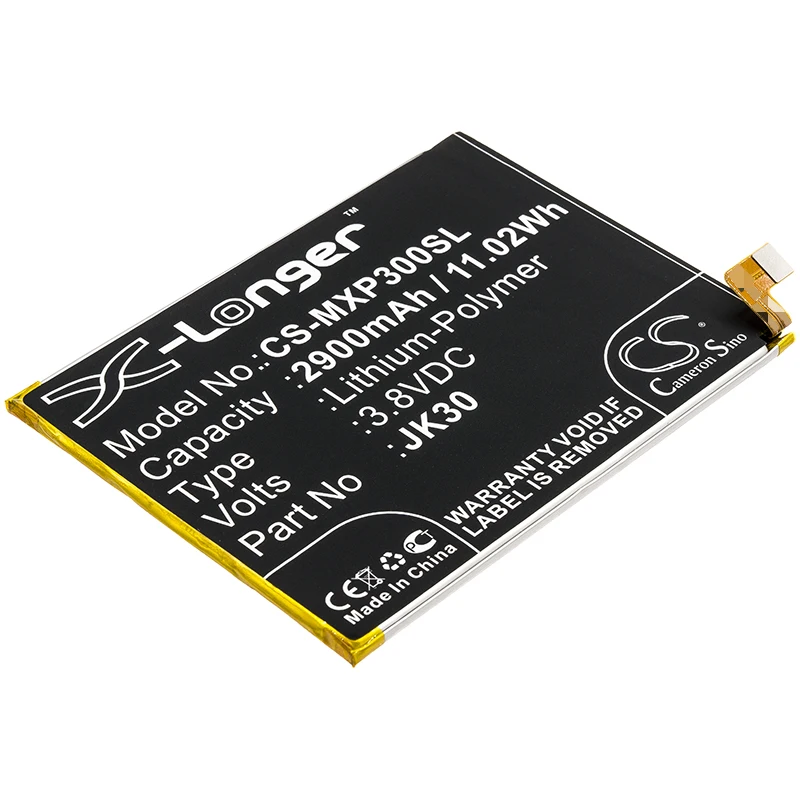 

CS 2900mAh / 11.02Wh battery for Motorola Moto P30 JK30