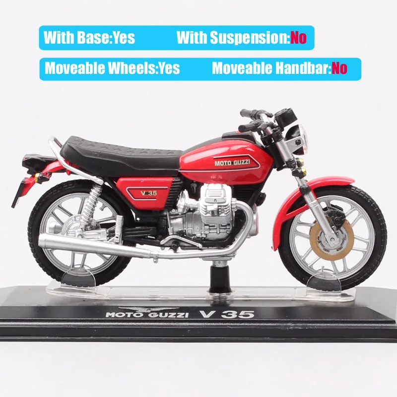 Классическая крошечная модель мотоцикла в масштабе 1:24 Moto Guzzi V35 Imola литые модели