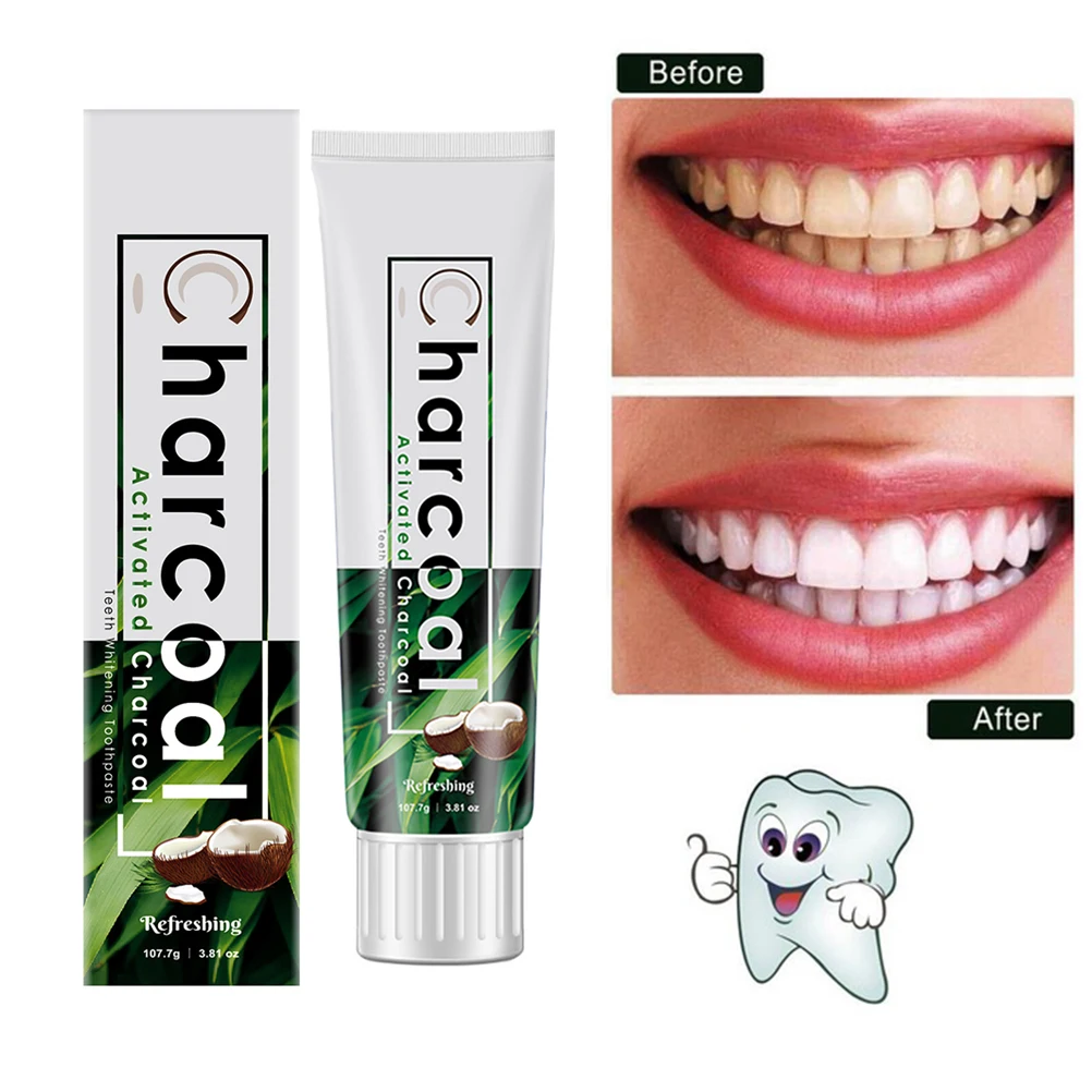Отбеливание зубов натуральная бамбуковая зубная паста Кокосовая Скорлупа уголь