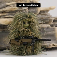 military all terrain sniper camouflage clothing building blocks soldier figures weapon awm gun parts moc game bricks kids toys