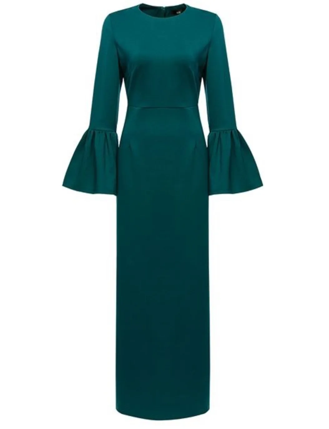 2019 элегантное мусульманское турецкое модное простое однотонное платье с длинным