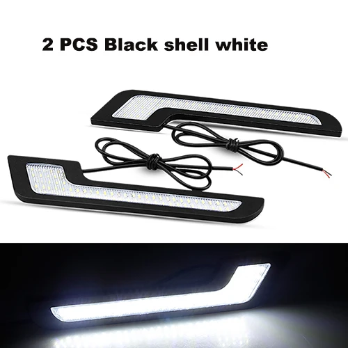 2Pcs CARLITS Автомобильный светодиодный DRL Габаритные огни Светодиодные ленты лампы для передних автомобильных Водонепроницаемый 12V 6ВТ стайлинга автомобилей автомобильных противотуманных фарах светильник Приглашаем посетить наших заказчиков выставку CJ - Цвет: 2Pcs