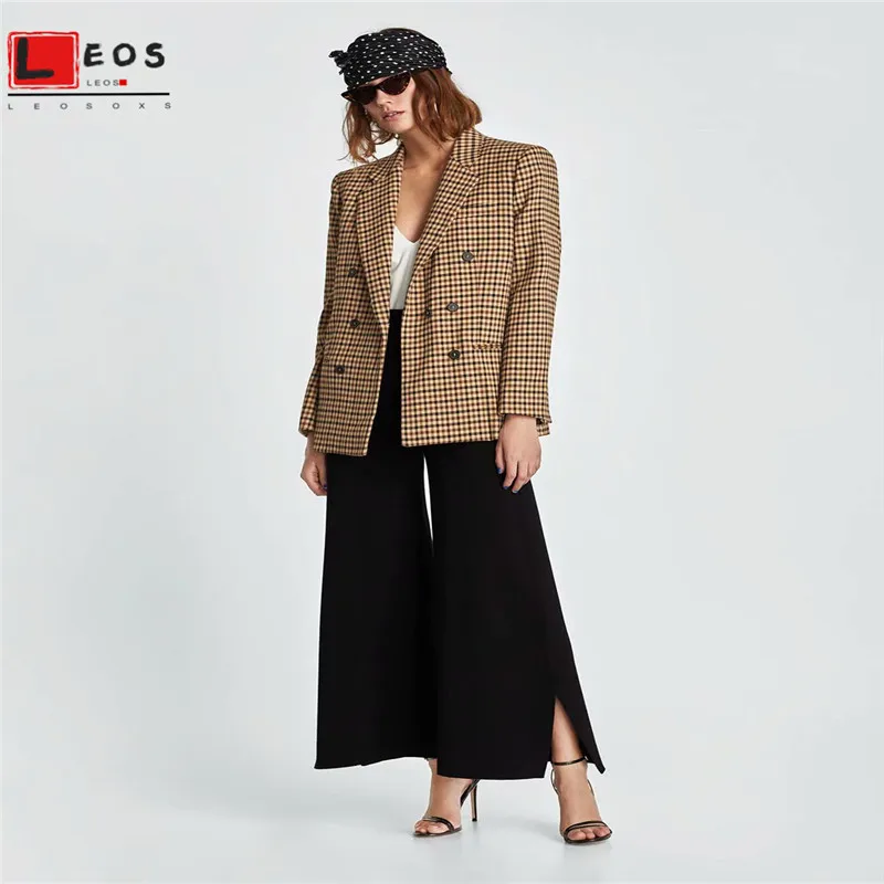 

Suit women's plaid small blazer Plaid Blazers and Jackets Work Office Lady Suit Slim Business Retro Female Blazer Coat Talever