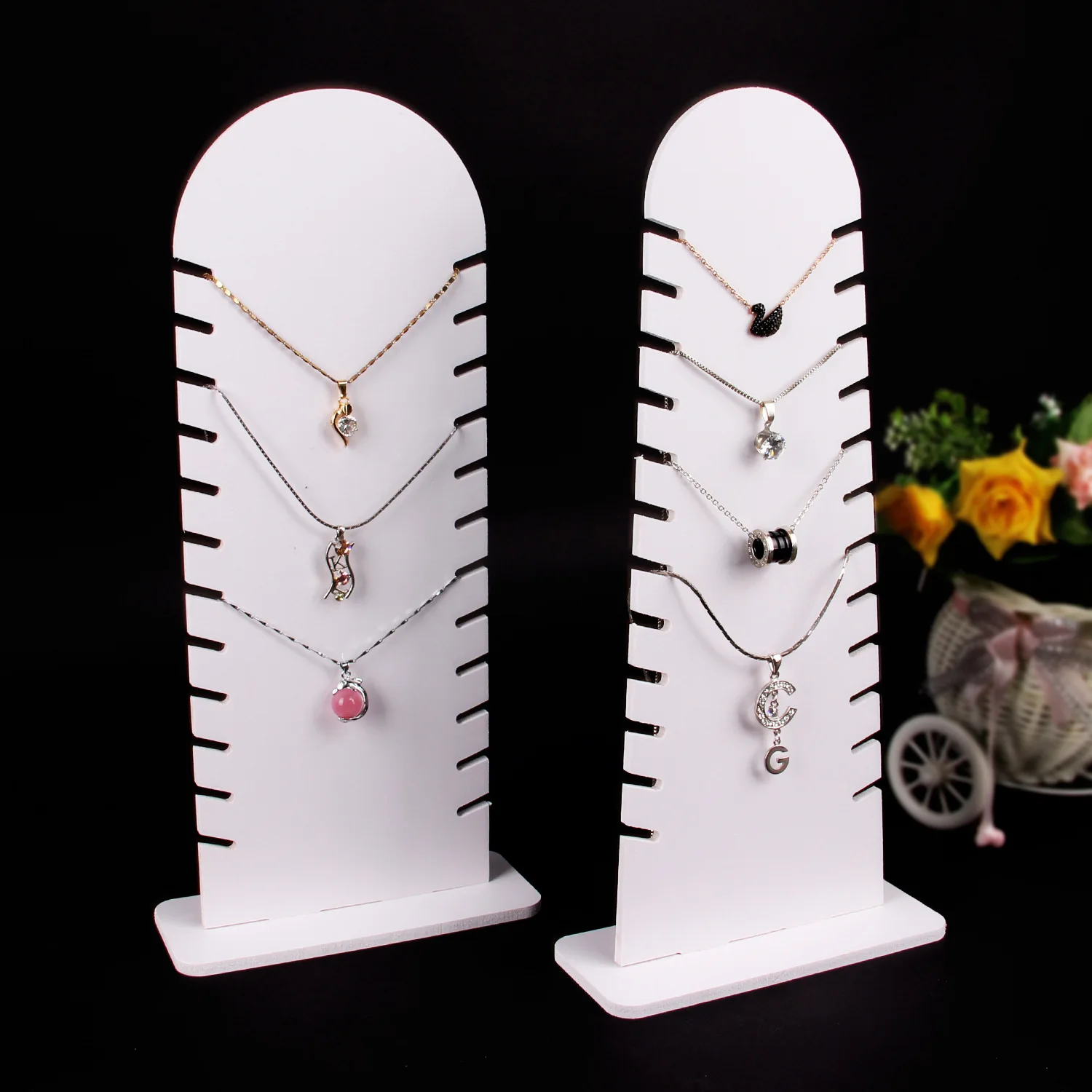 

Acrylic Jewelry Display Multi-Necklace Pendants Jewelry Stand Organizer Necklace Hanger Necklace Holder