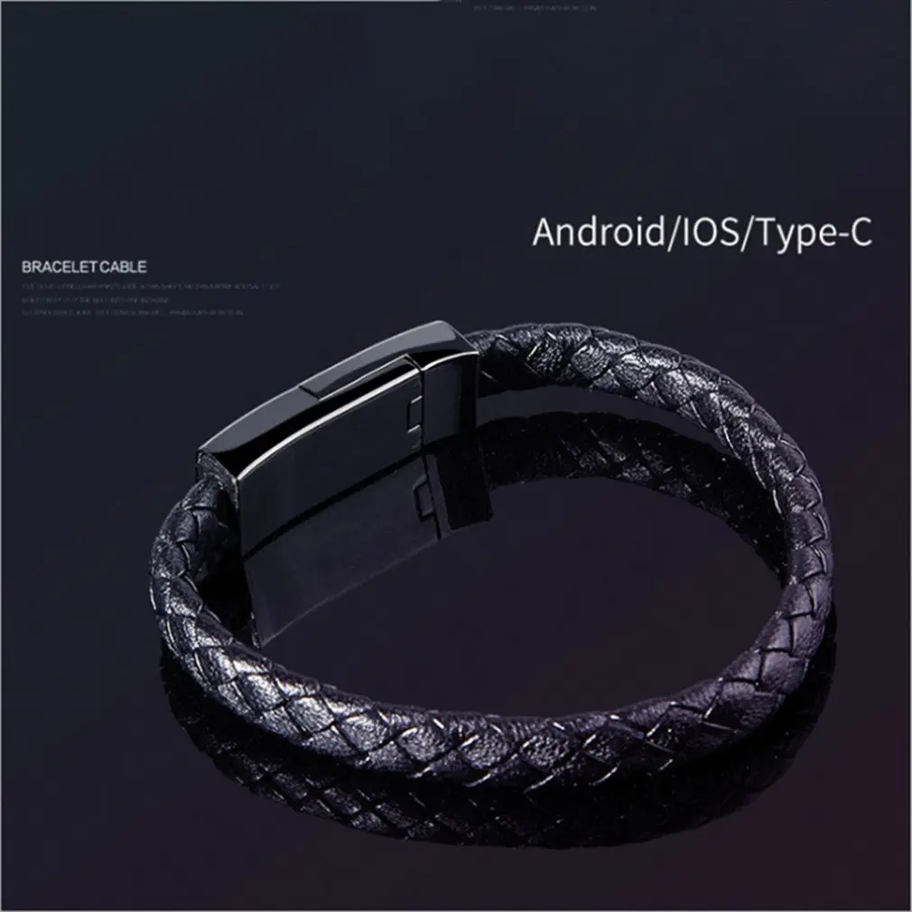 Креативный браслет кабель передачи данных для Apple Android type-C мобильного телефона из