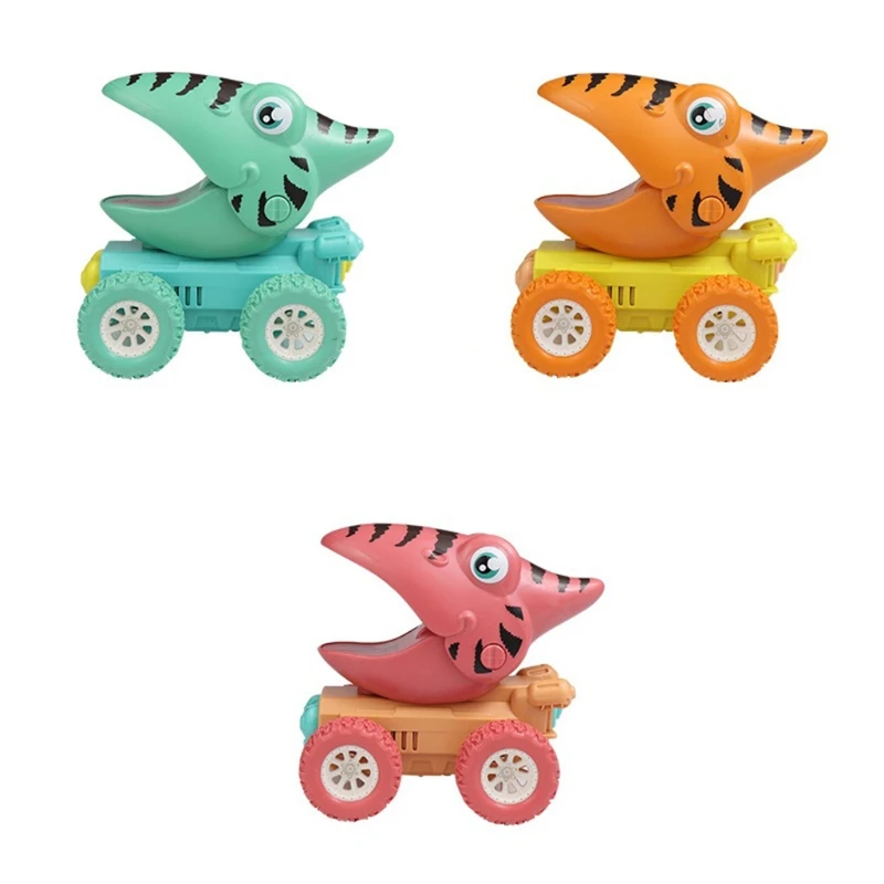 

BPA Free Montessori Educational Baby Car Mini Cartoon Car Baby Plastic Friction Car Pull Back Inertia Car Dinosaur Toy