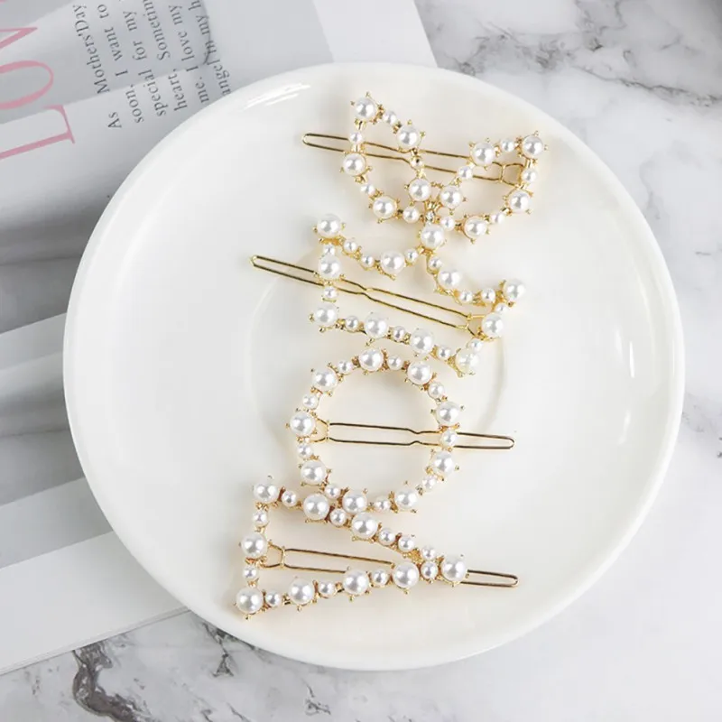 Новинка детские заколки для волос со звездами девочек милые с жемчугом вечерние