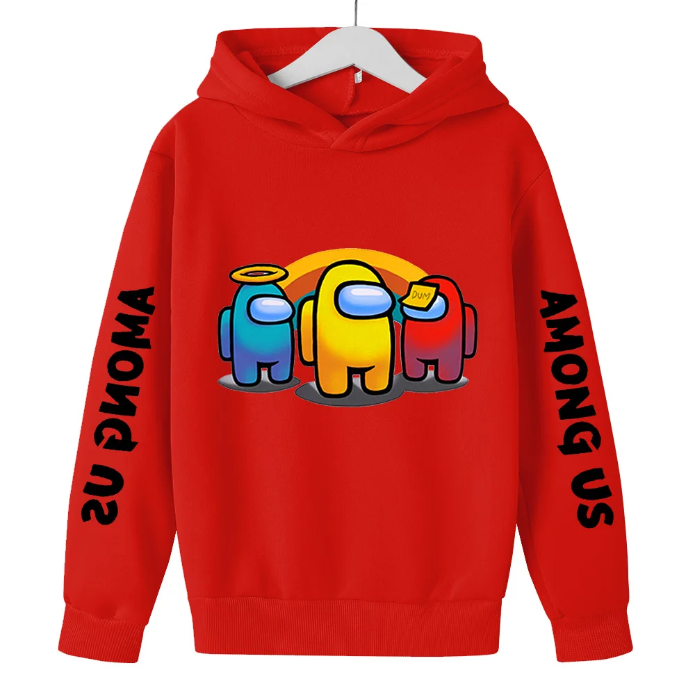 

Fashion Hoodie Hooded Sweatshirts Children 's Pullover Street Size Boys&girls Long Sleeve among Us Kids Cotton Print Full Casual