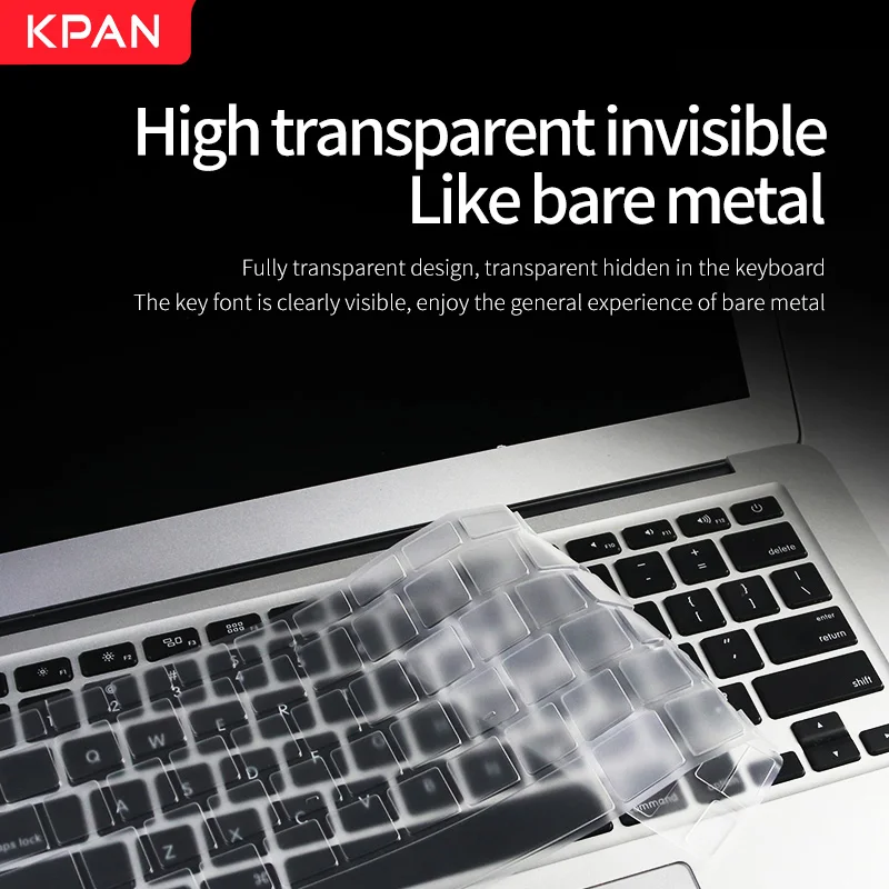 Протектор клавиатуры KPAN для Macbook Air Pro 11 12 13 15 16 2020 тонкая силиконовая прозрачная