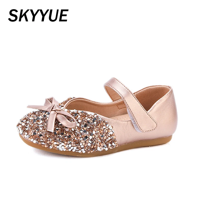 Весенняя детская обувь с бантом Платье принцессы для маленьких девочек Детская