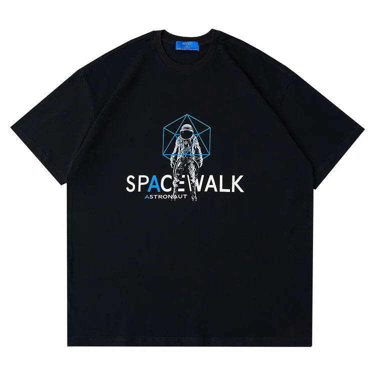 

The new spring and summer 2021 street fashion contracted leisure three-dimensional printing short sleeve male astronauts