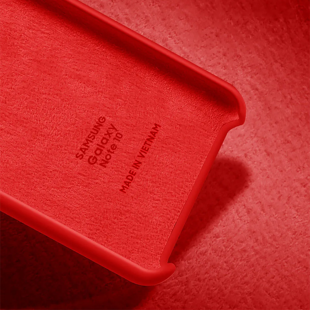 

Samsung Note 10 Silicone Case Original Samsung Galaxy Note 10 Plus 5G Official Soft Cover Silky Soft-Touch Liquid Silicone Case