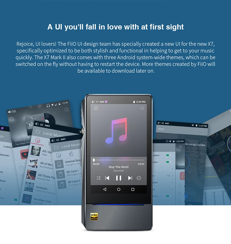 FiiO X7II x7 ii X7 Mark II с сбалансированным модулем AM3A на базе Android wifi Bluetooth 4,1 APTX без потерь DSD портативный музыкальный плеер