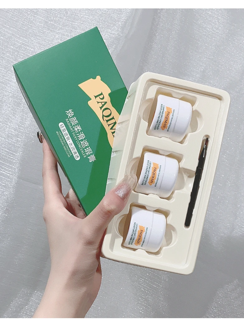 

10g*3 Moisturizing Concealer combination Cover dark circles freckles and pockmarks prevent sweating and do not take off makeup