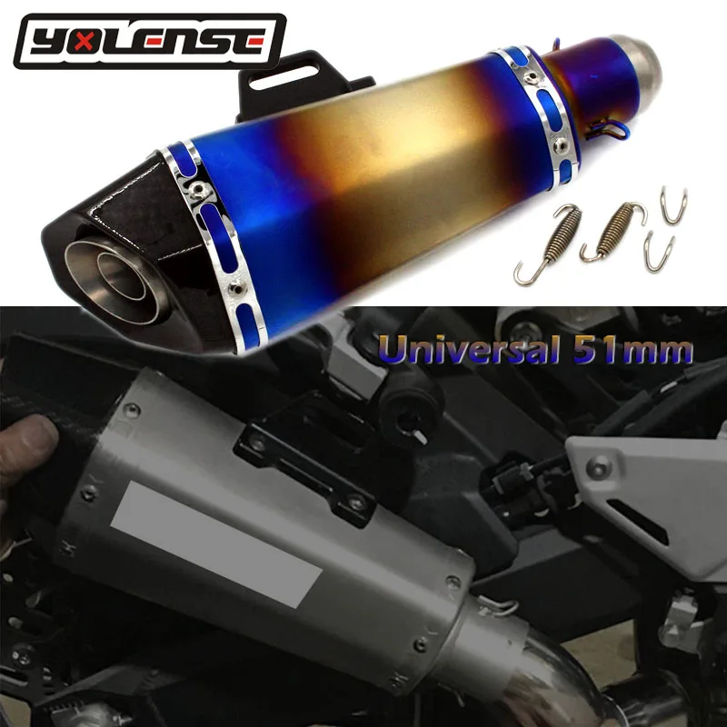 Online Moto Bike 51MM Für Kawasaki Z900 2017-2018 Schalldämpfer Auspuffrohr Carbon Fiber Motocross Z 900 2017 2018 Motorrad Zubehör