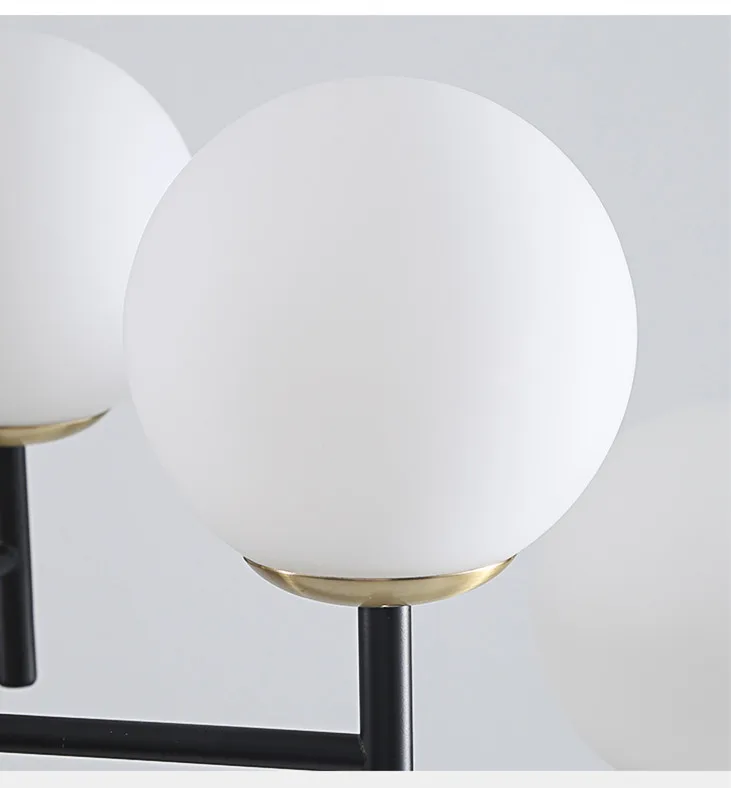 Скандинавская люстра со стеклянными шарами светодиодные светильники с