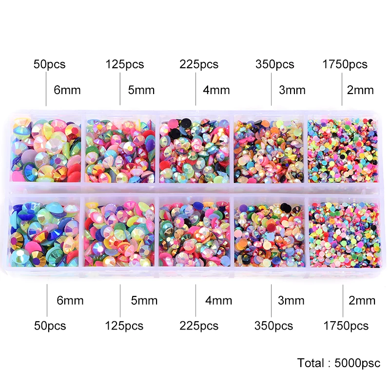 Стразы из горного хрусталя разных размеров без горячей фиксации с коробкой