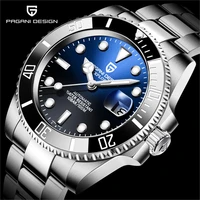 pagani design 2021 top business men automatic mechanical watch gradient blue waterproof stainless steel watch relogio masculino