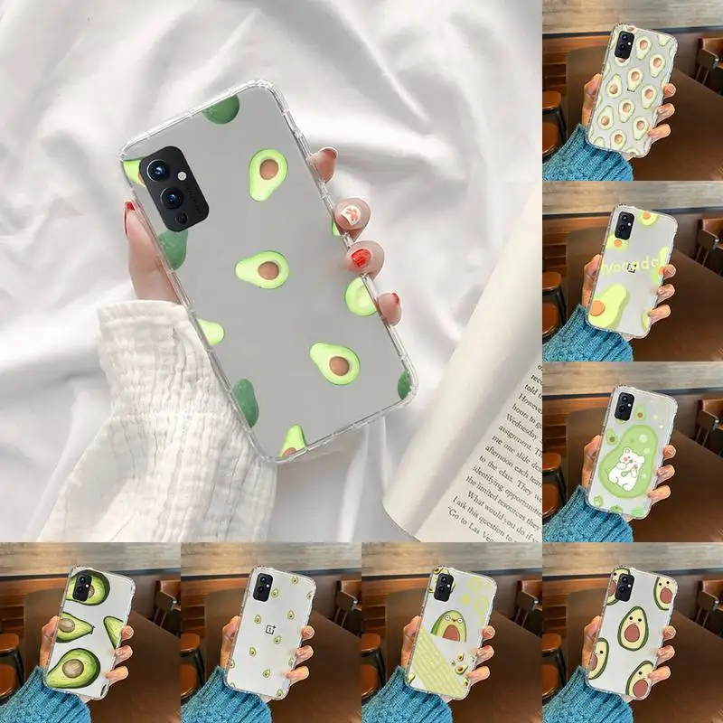 

avocado aesthetic Gteen Phone Case Transparent For OnePlus 9 8 7 7t 8t Oppo find X3 X2 reno5 Vivo X60 X50 Pro MeiZu 17 16XS