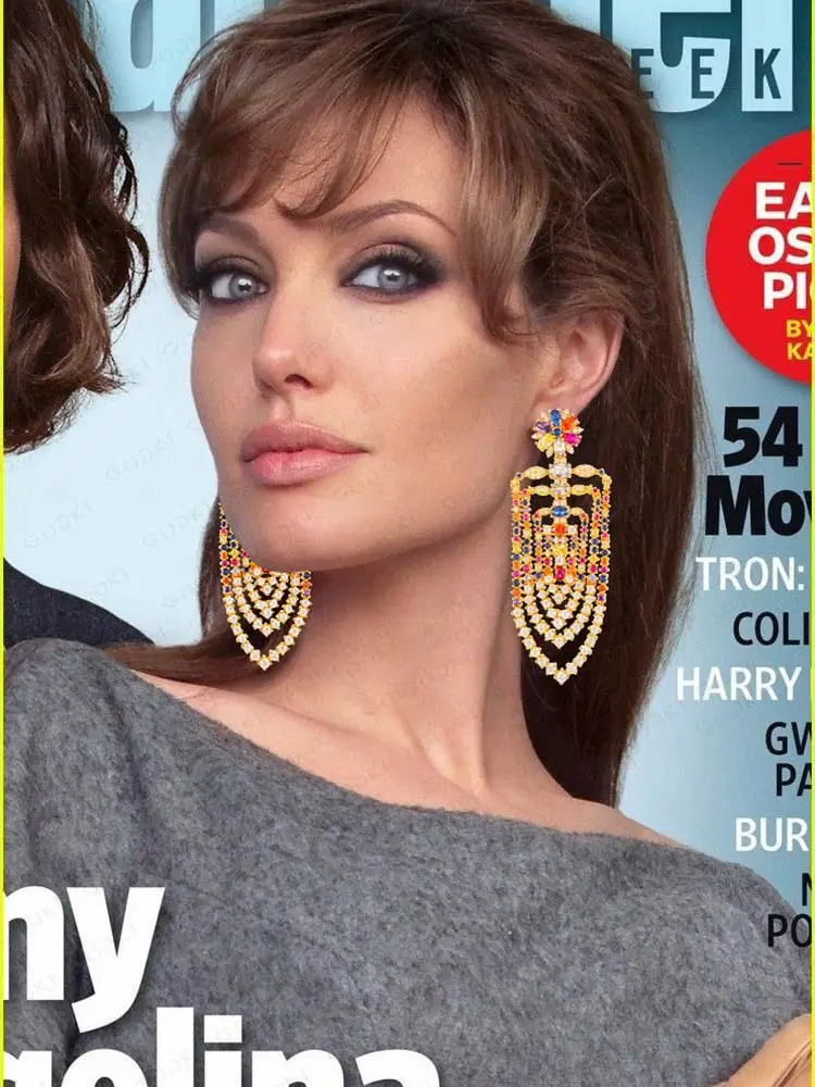 Женские серьги-подвески с цепочкой GODKI свадебные ювелирные украшения кисточками