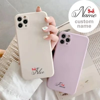 custom name for iphone 12 case diy letters 12 pro 7 8 plus cover girls silicone for iphone 11 pro funda x xs max xr cartoon case