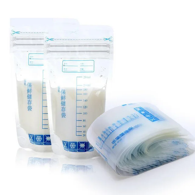 

30 pcs 250ml Milk Freezer Bags Mother Milk Baby Food Storage Breast Milk Storage Bag BPA Free Baby Safe Feeding Bags Feeding