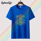 Футболка с коротким рукавом из футболка Альянс хлопка, для мужчин и женщин, с надписью Ого, с надписью World Of Warcraft, 100