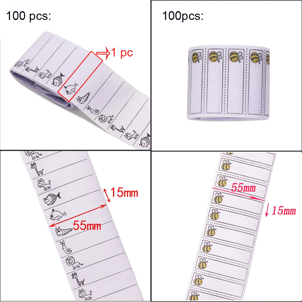 100 шт. белые этикетки для одежды |