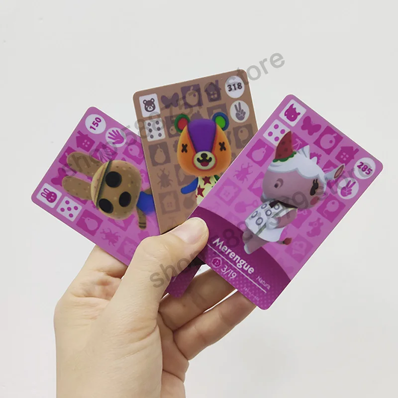 285 Merengue Amiibo карты животных пересечение серии новых горизонтов работы для Ns