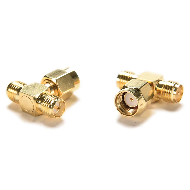 

1PC Triple 1M2F Adapter RP.SMA jack male to 2 RP-SMA plug female T RF connector FM