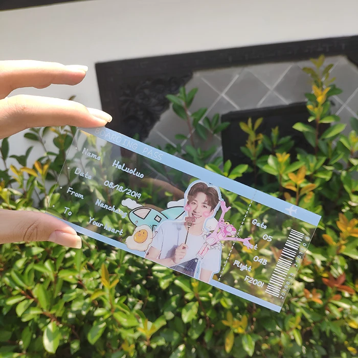 Пластиковые прозрачные карточки для посадочного талона 7 х17 см 100 шт. | Дом и сад