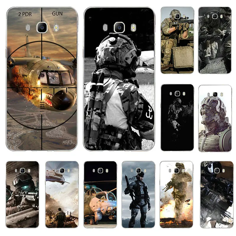 Силиконовый мягкий чехол с принтом армейского солдата из ТПУ для samsung Galaxy J1 J2 J3 J4 J5