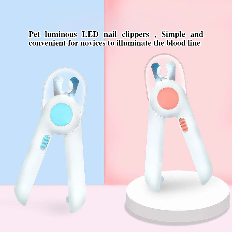 

Cat nail clippers dog nail clippers cat's paw of scissors LED light light splash novice pet grinding JiaQi cat products