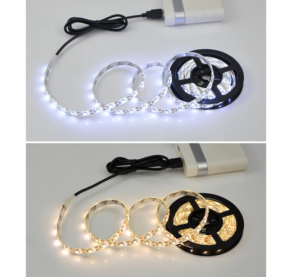 5 в RGB светодиодный ленточная Лента USB RGB светодиодный светильник для ТВ ПОДСВЕТКА рабочего кабинета фон 2835SMD светодиодный Диод 1 м/2 м/3M/4M/5 м светильник