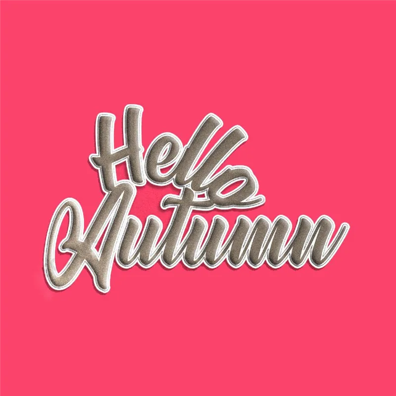 YaMinSanNiO буквы Hello Осенняя рамка металлические режущие штампы Скрапбукинг