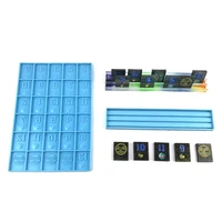 rummikub with rack silicone mold rummy game brick resin mold diy epoxy resin rummy cube gaming tools