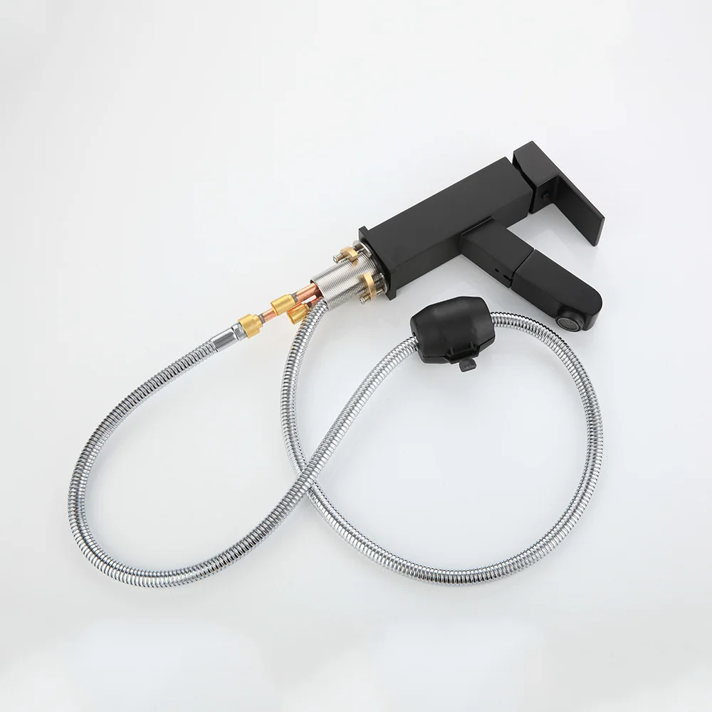 Desrin Заводской магазин современный квадратный черный латунный кран для ванной