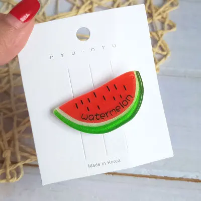 

1Pcs Fashion Women Cute Hair Pins Clip Fruit Shape Watermelon Mango Hair Accessories Styling Tools New Arrival